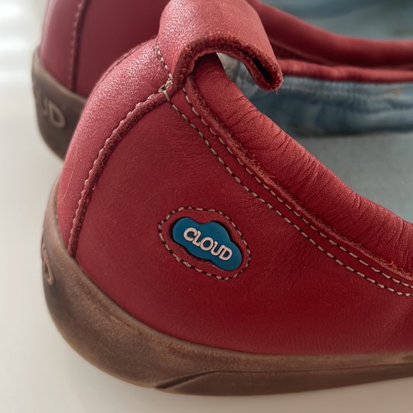 Cloud Acacia Red Leather Ballet Slip-on Shoes - Picture 7 of 11